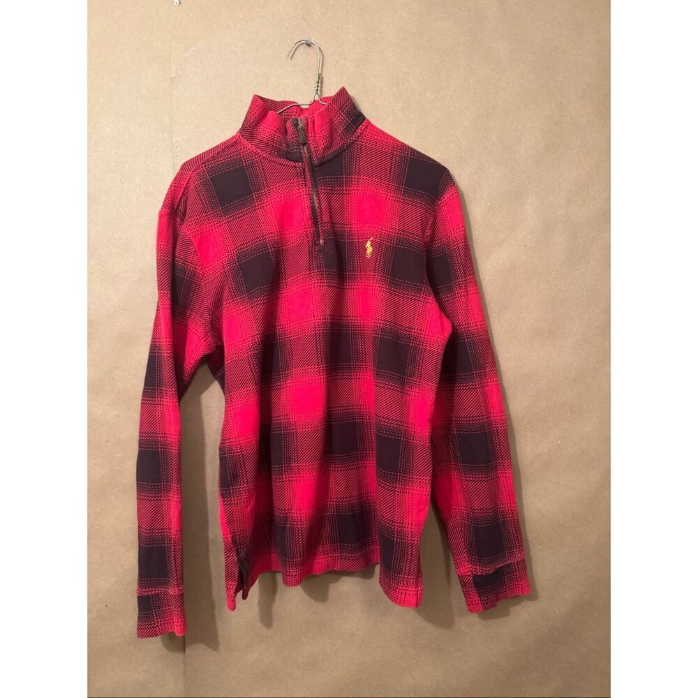 Polo Ralph Lauren Plaid 1/4 Zip Plaid Shirt